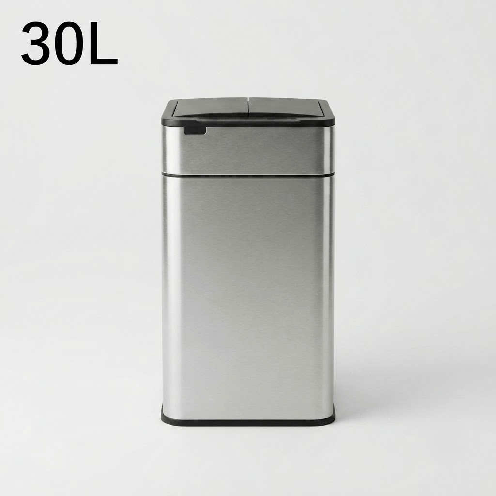 Poubelle automatique 50L en acier inoxydable – Design et intelligente