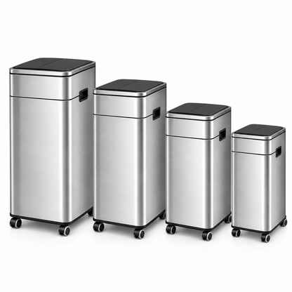 Poubelle automatique 50L en acier inoxydable – Design et intelligente