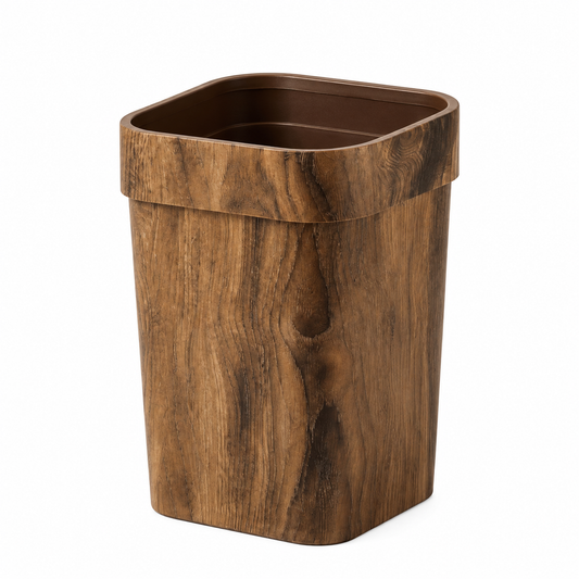 Petite Poubelle Cuisine en Bois 12L – Design Carré Élégant