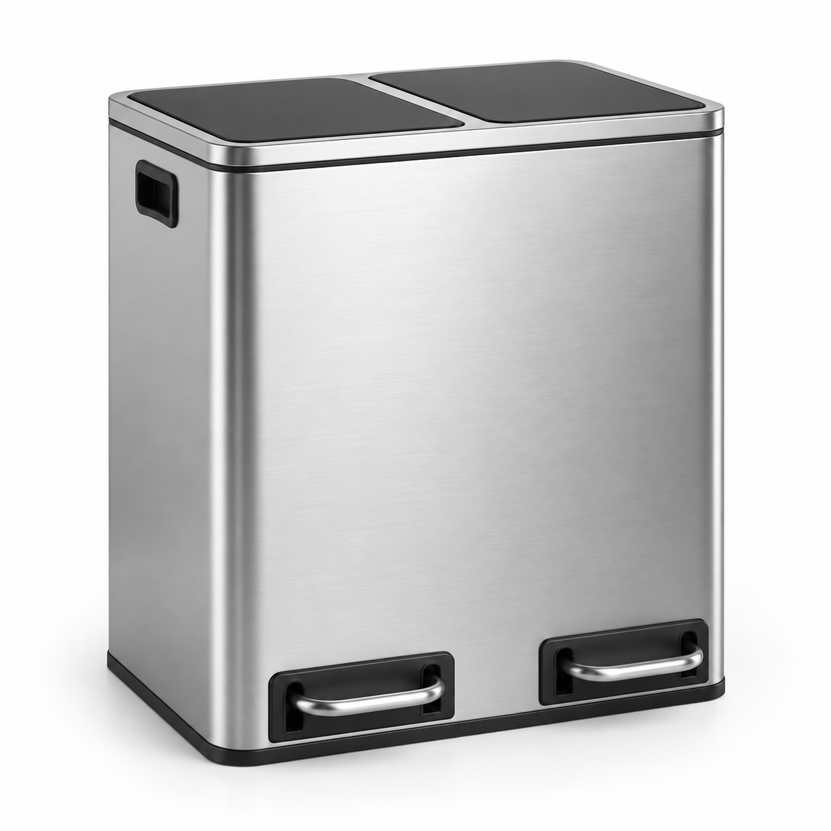 Poubelle de tri cuisine 2 compartiments 30L – Acier design