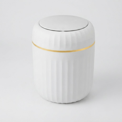 Mini Poubelle de Bureau Design avec Couvercle Cannelé
