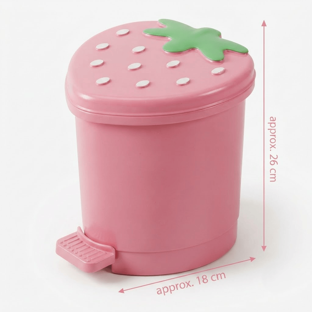 Mini poubelle de bureau originale design fraise