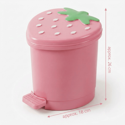 Mini poubelle de bureau originale design fraise