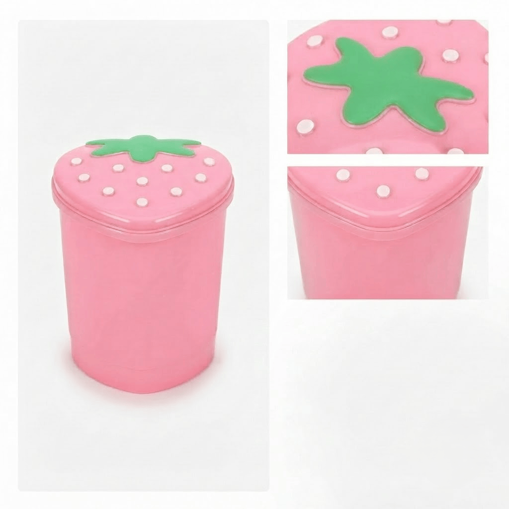 Mini poubelle de bureau originale design fraise