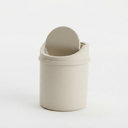 Mini poubelle de salle de bain et bureau compacte à couvercle rabattable