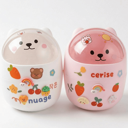Petite poubelle de bureau Kawaii – Rangement design pour votre espace