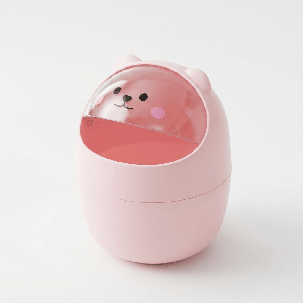 Petite poubelle de bureau Kawaii – Rangement design pour votre espace