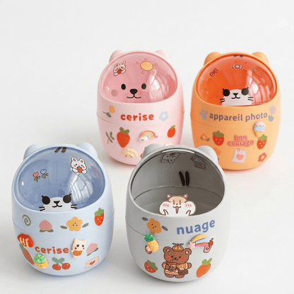Petite poubelle de bureau Kawaii – Rangement design pour votre espace