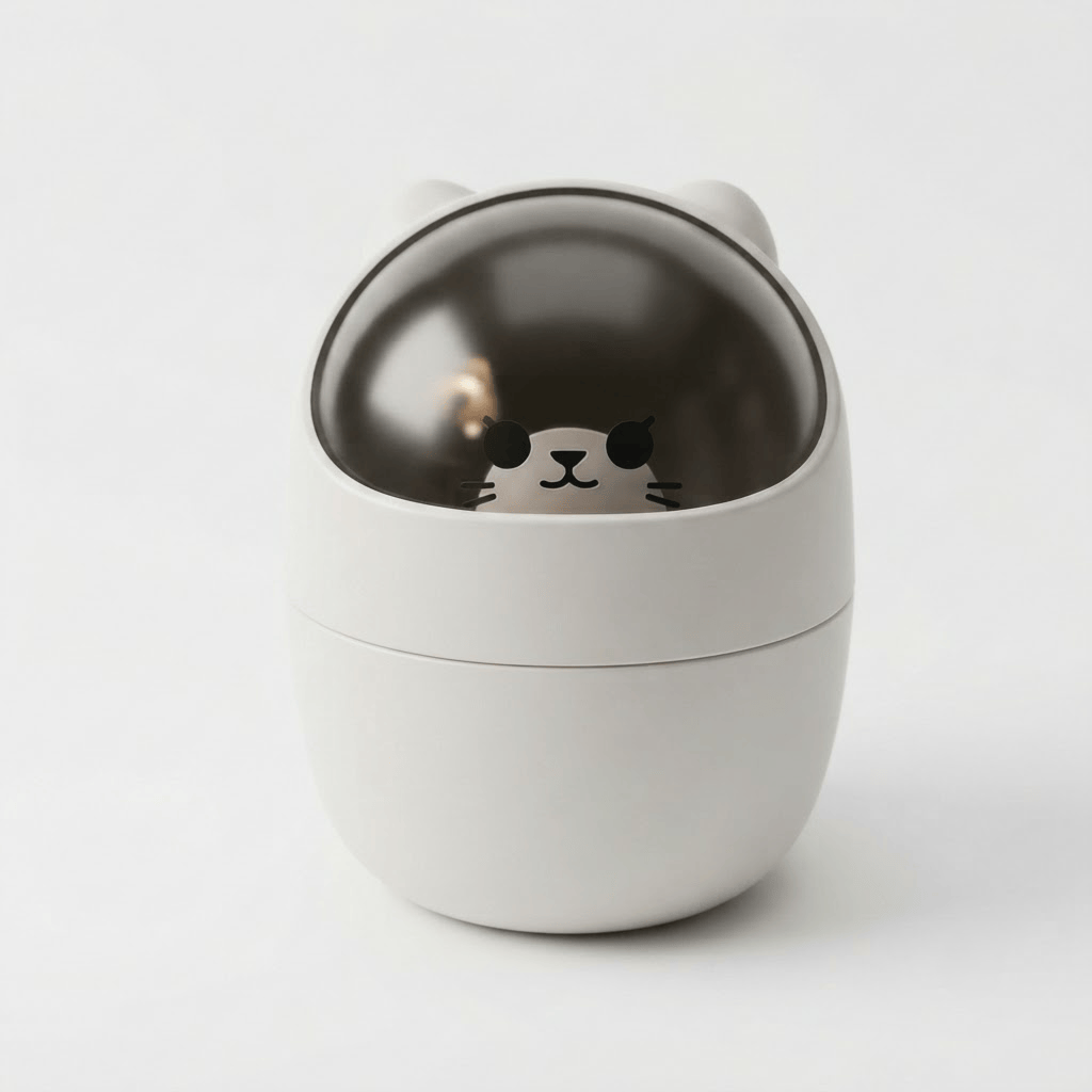 Petite poubelle de bureau Kawaii – Rangement design pour votre espace