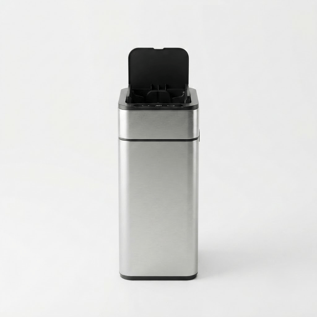 Poubelle automatique 50L en acier inoxydable – Design et intelligente
