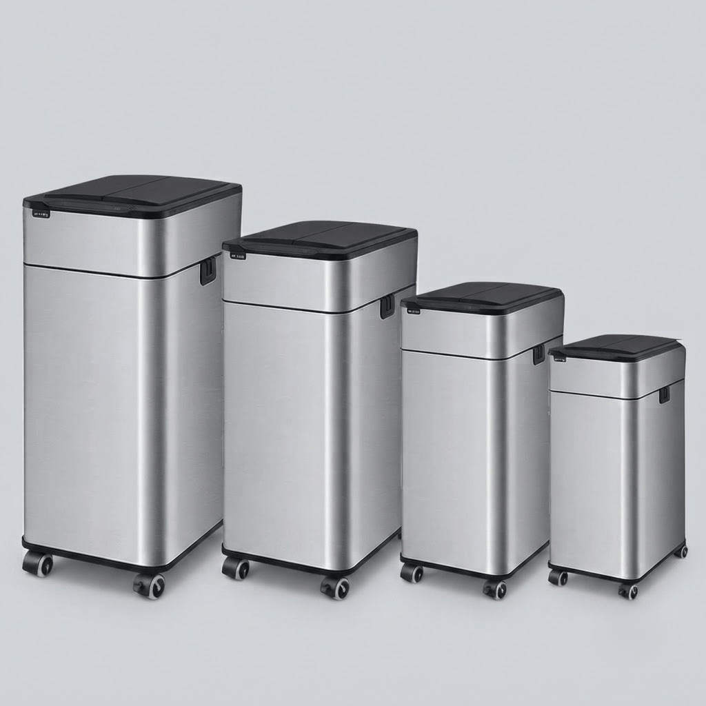 Poubelle automatique 50L en acier inoxydable – Design et intelligente