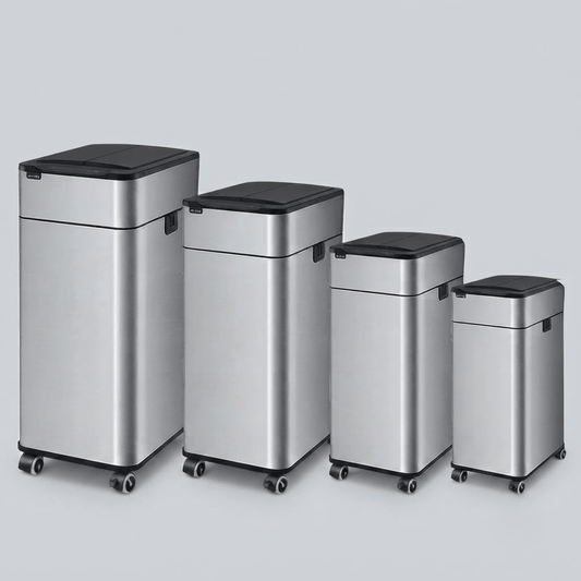 Poubelle automatique 50L en acier inoxydable – Design et intelligente