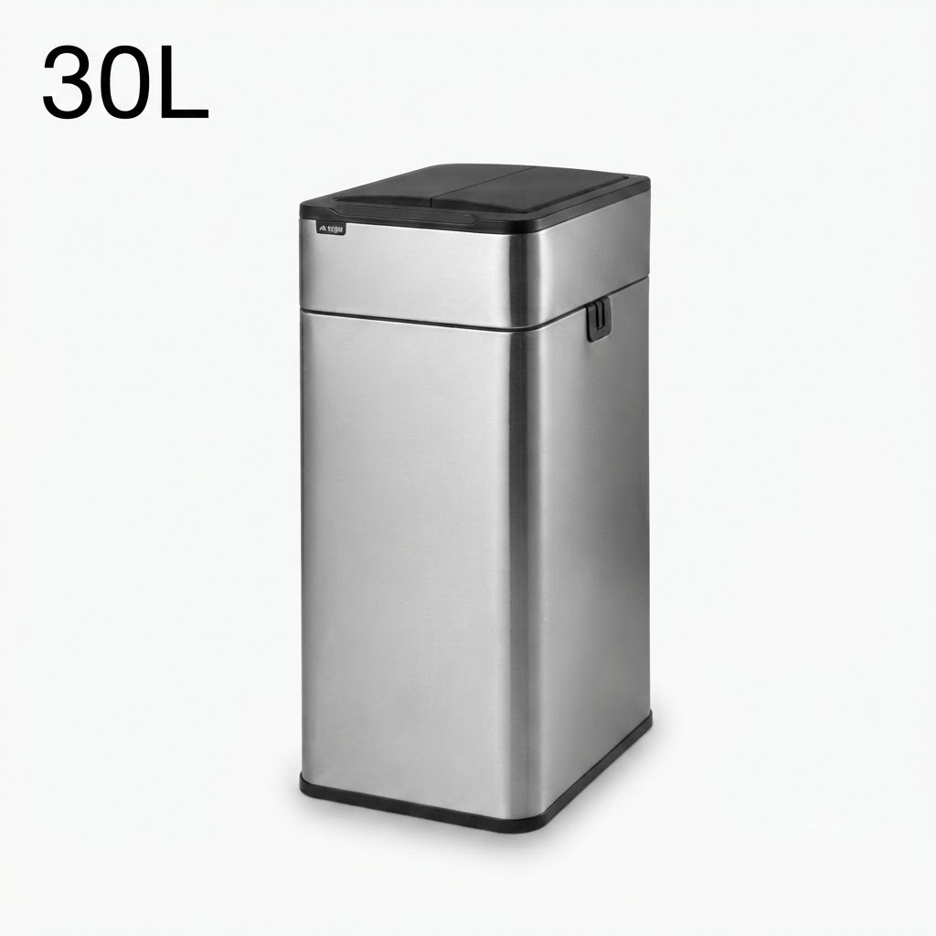 Poubelle automatique 50L en acier inoxydable – Design et intelligente