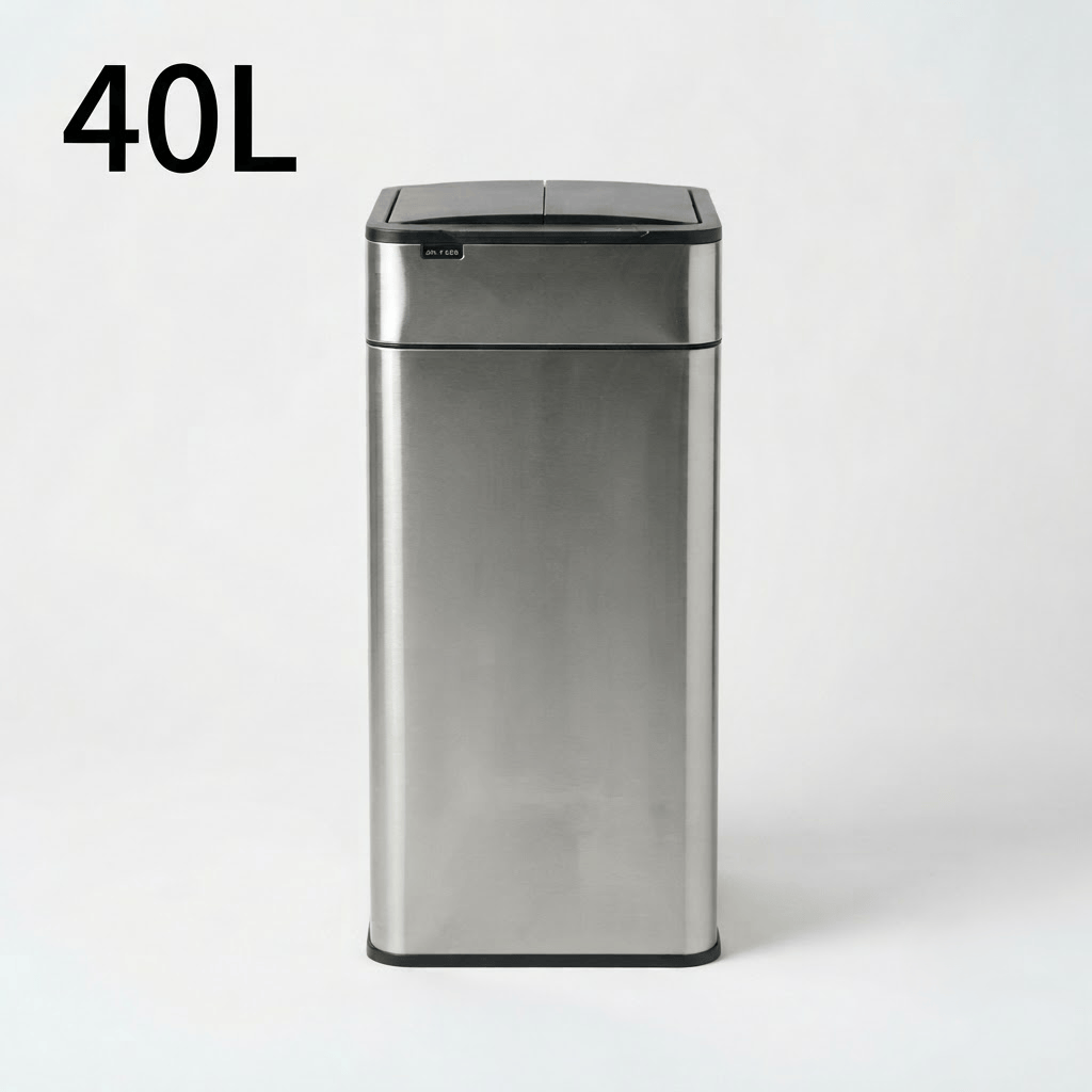 Poubelle automatique 50L en acier inoxydable – Design et intelligente