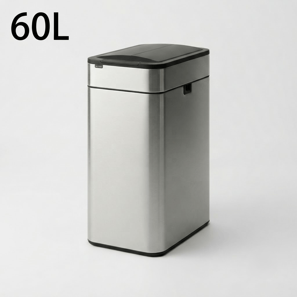 Poubelle automatique 50L en acier inoxydable – Design et intelligente