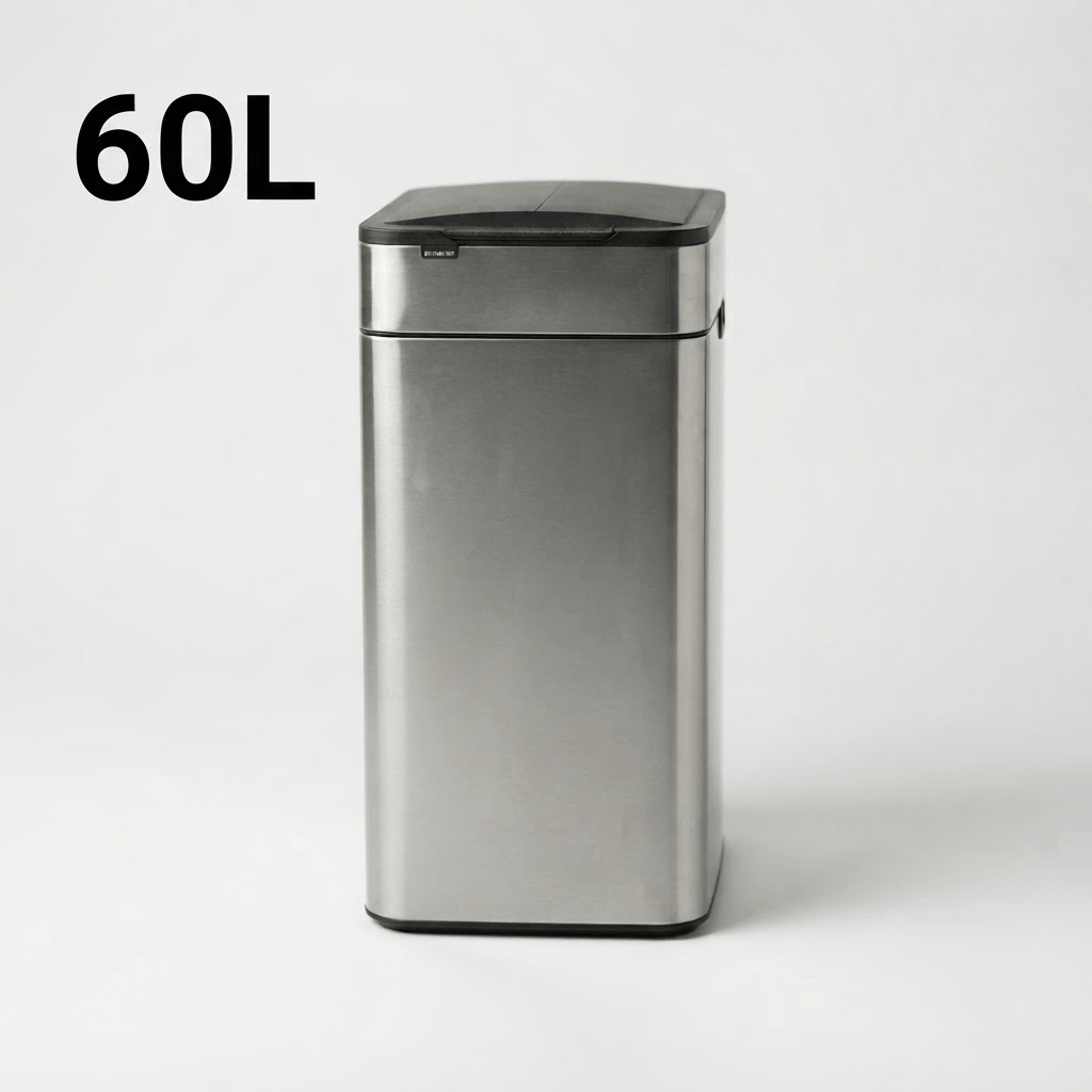 Poubelle automatique 50L en acier inoxydable – Design et intelligente