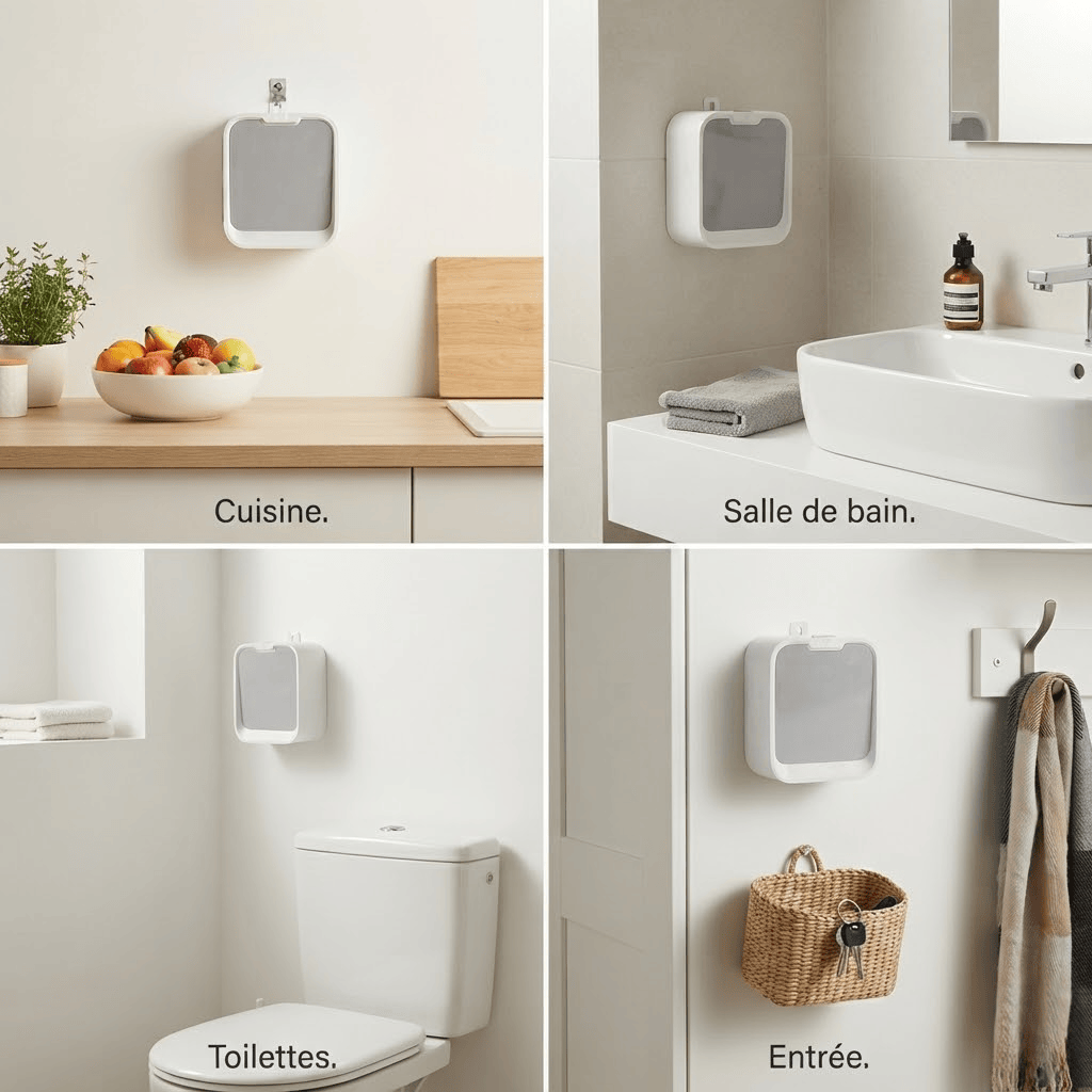 Poubelle automatique murale  – Design compact pour cuisine et salle de bain