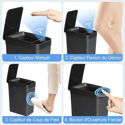 Poubelle coulissante sous évier double compartiment - Système de tri sélectif encastrable