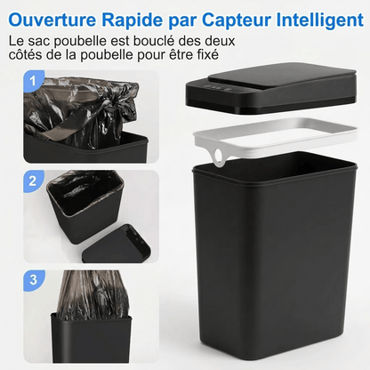 Poubelle coulissante sous évier double compartiment - Système de tri sélectif encastrable