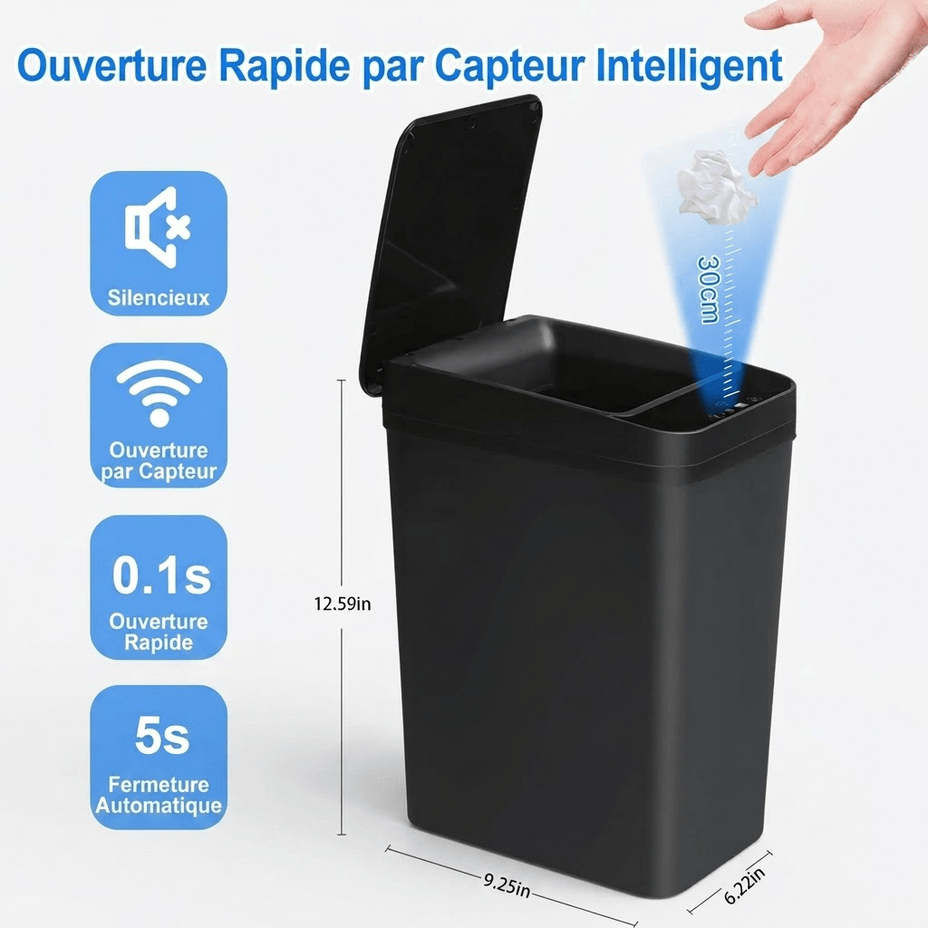 Poubelle coulissante sous évier double compartiment - Système de tri sélectif encastrable