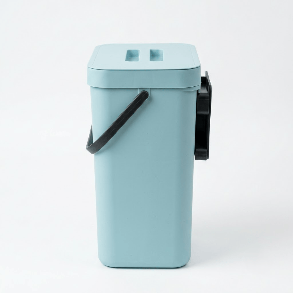 Poubelle coulissante tri sélectif 2 bacs pour meuble de cuisine