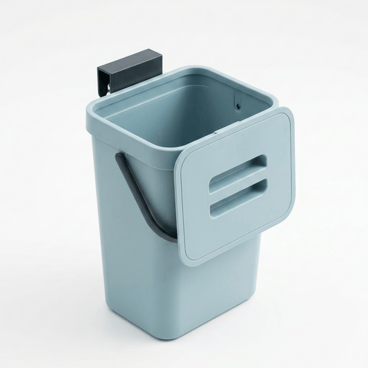 Poubelle coulissante tri sélectif 2 bacs pour meuble de cuisine