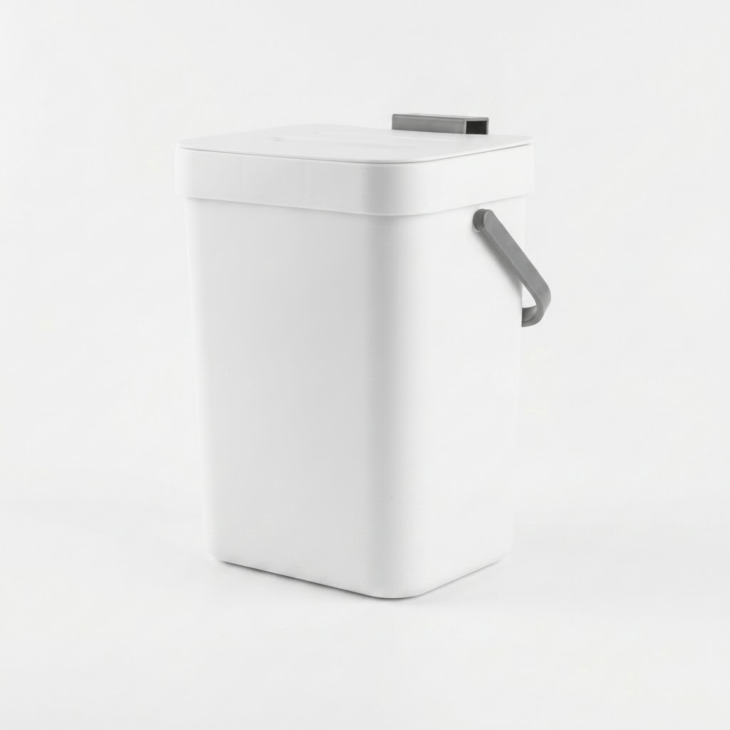 Poubelle coulissante tri sélectif 2 bacs pour meuble de cuisine