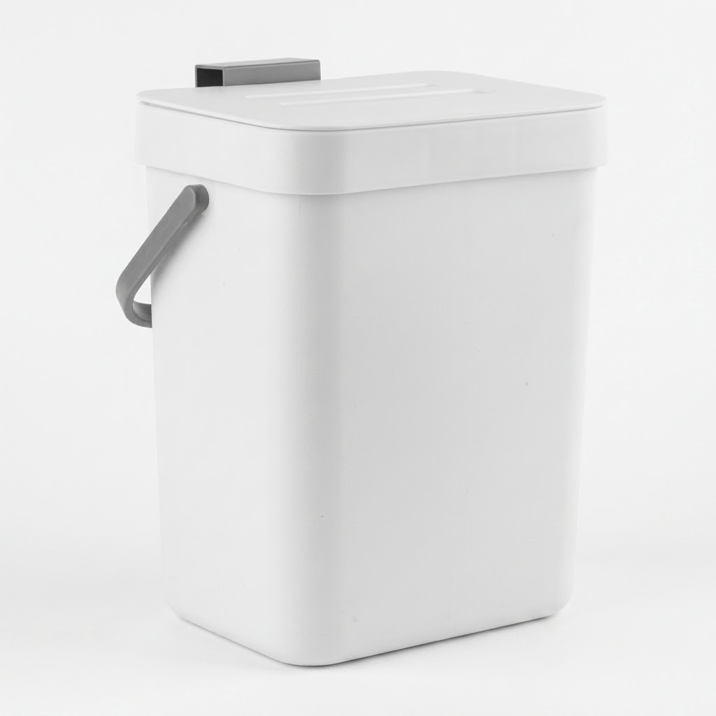 Poubelle coulissante tri sélectif 2 bacs pour meuble de cuisine