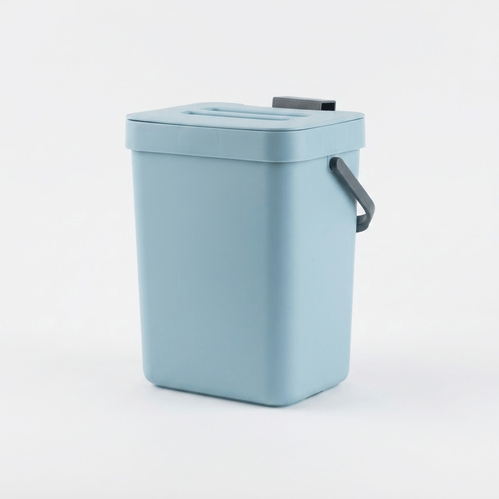 Poubelle coulissante tri sélectif 2 bacs pour meuble de cuisine