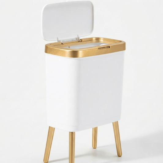 Poubelle Cuisine Design 15L - Étroite, Haut sur Pieds et Pratique
