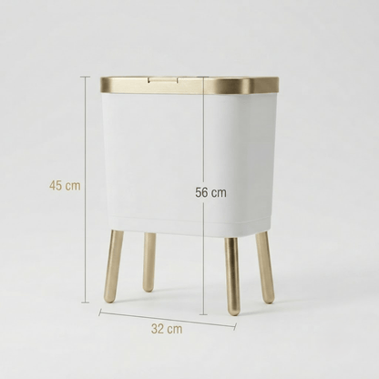 Poubelle Cuisine Design 15L - Étroite, Haut sur Pieds et Pratique