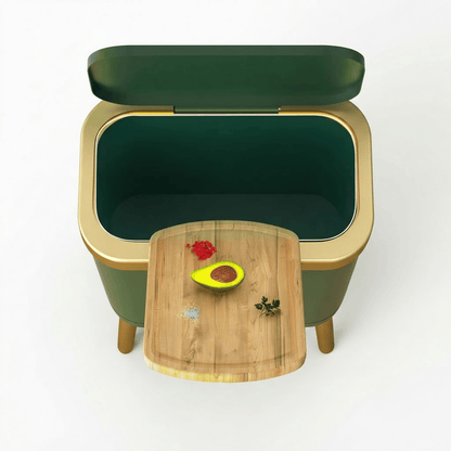 Poubelle Cuisine Design 15L - Étroite, Haut sur Pieds et Pratique