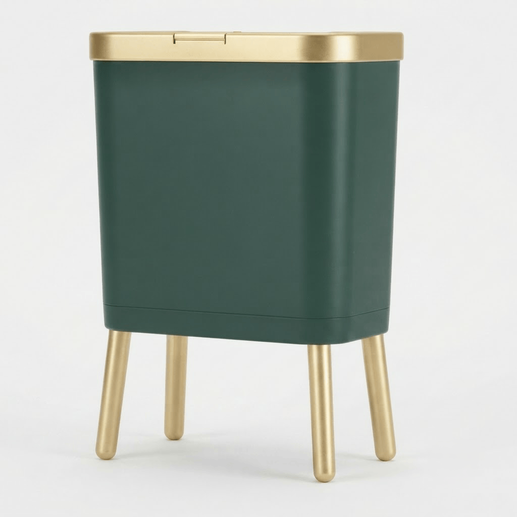 Poubelle Cuisine Design 15L - Étroite, Haut sur Pieds et Pratique