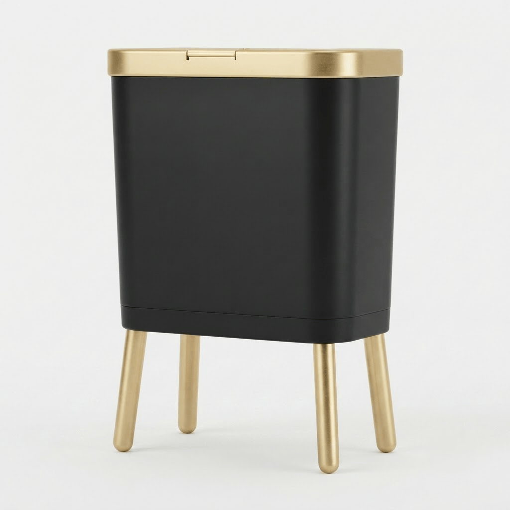 Poubelle Cuisine Design 15L - Étroite, Haut sur Pieds et Pratique