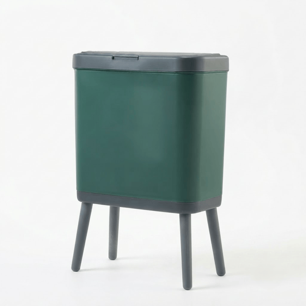 Poubelle Cuisine Design 15L - Étroite, Haut sur Pieds et Pratique