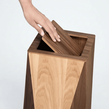 Poubelle Cuisine Design en Bois – Style Nordique Rectangulaire