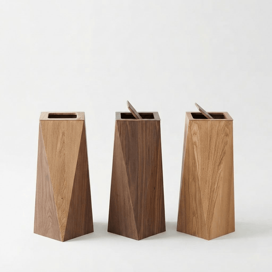 Poubelle Cuisine Design en Bois – Style Nordique Rectangulaire