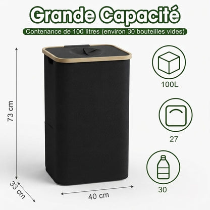Poubelle de tri 100L -  la solution design pour le recyclage extérieur et intérieur