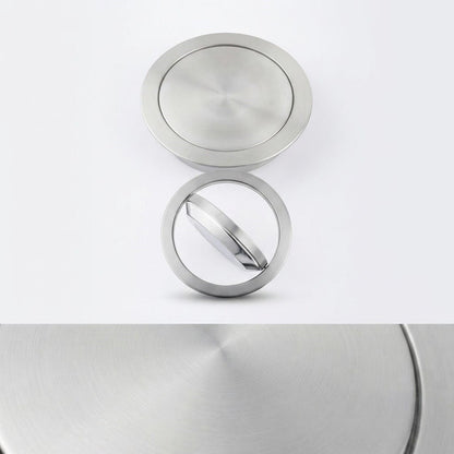 Poubelle encastrable ronde en inox pour plan de travail