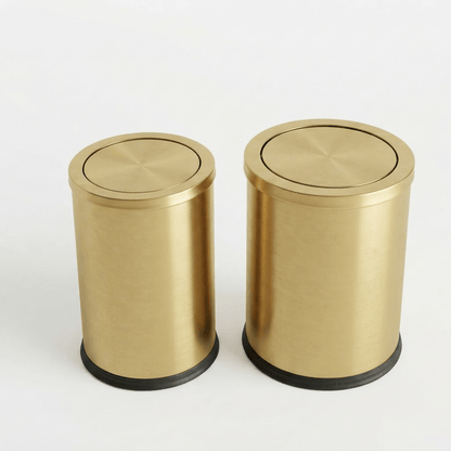 Poubelle Salle de Bain Design 9L - Acier Inoxydable à Couvercle Pivotant