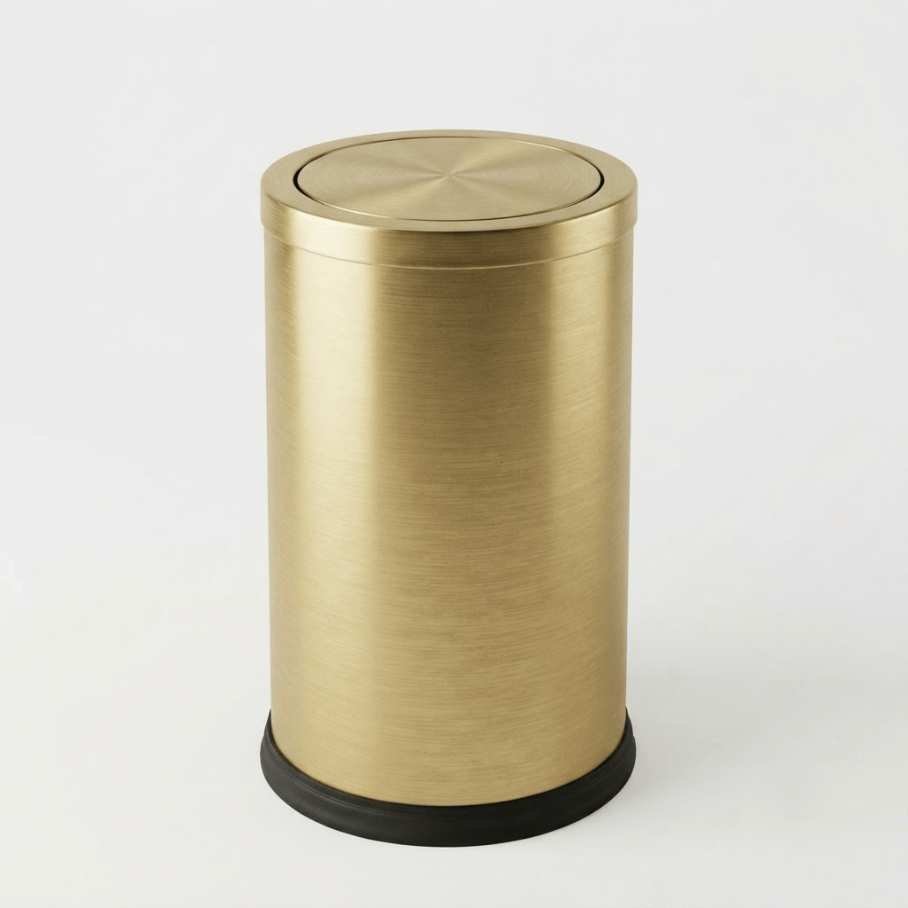 Poubelle Salle de Bain Design 9L - Acier Inoxydable à Couvercle Pivotant