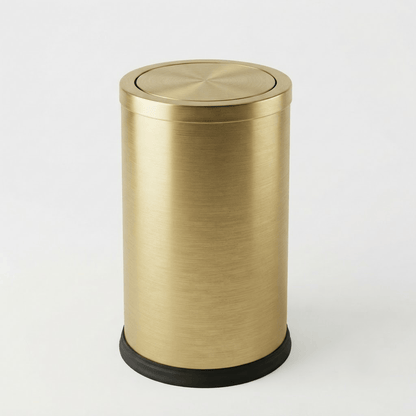 Poubelle Salle de Bain Design 9L - Acier Inoxydable à Couvercle Pivotant