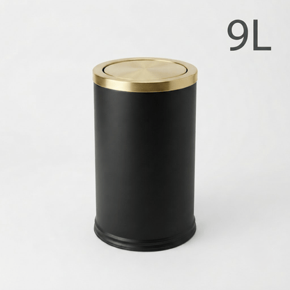 Poubelle Salle de Bain Design 9L - Acier Inoxydable à Couvercle Pivotant