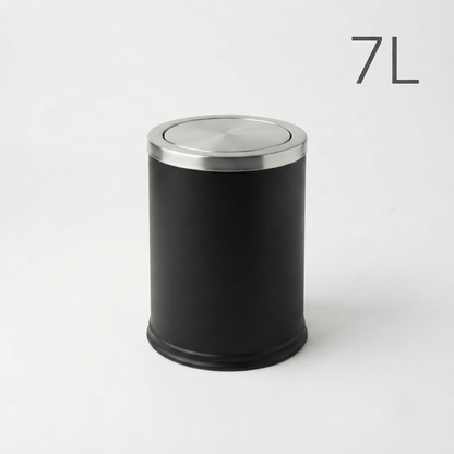 Poubelle Salle de Bain Design 9L - Acier Inoxydable à Couvercle Pivotant