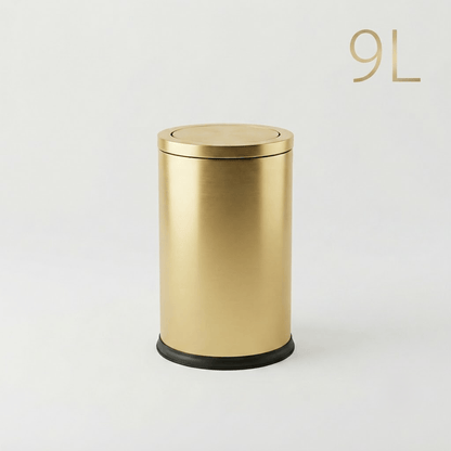 Poubelle Salle de Bain Design 9L - Acier Inoxydable à Couvercle Pivotant