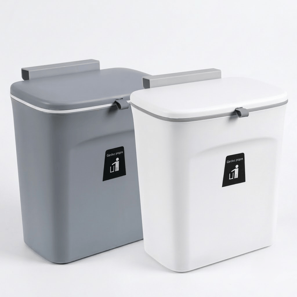 Poubelle sous évier 9L coulissante et murale – Gain de place cuisine